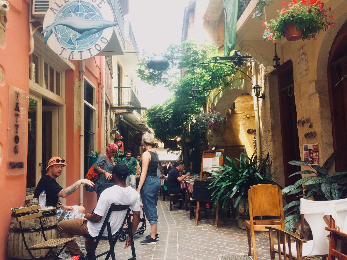 Boho City Hostel Hriszí Aktí Haniá Kültér fotó